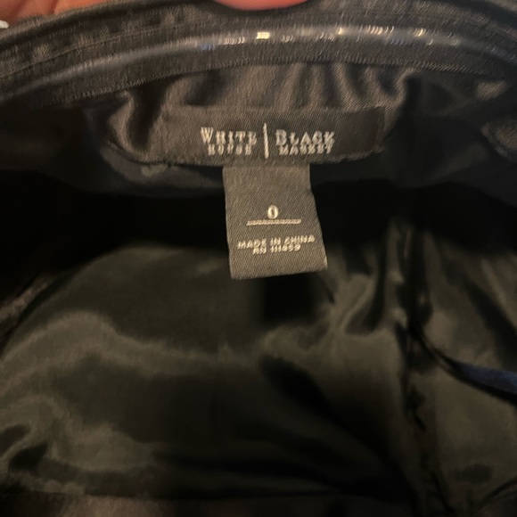 WHBM Black Strapless Rosette Ribbons Cocktail Dress Size 0 - Picture 5 of 5